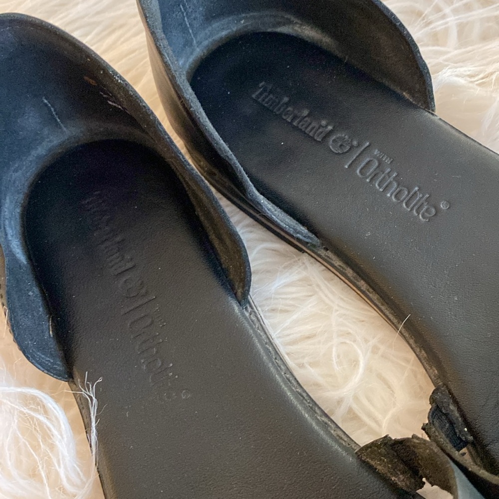 TIMBERLAND Ortholite Black Leather Women's Shoes - Picture 8 of 11